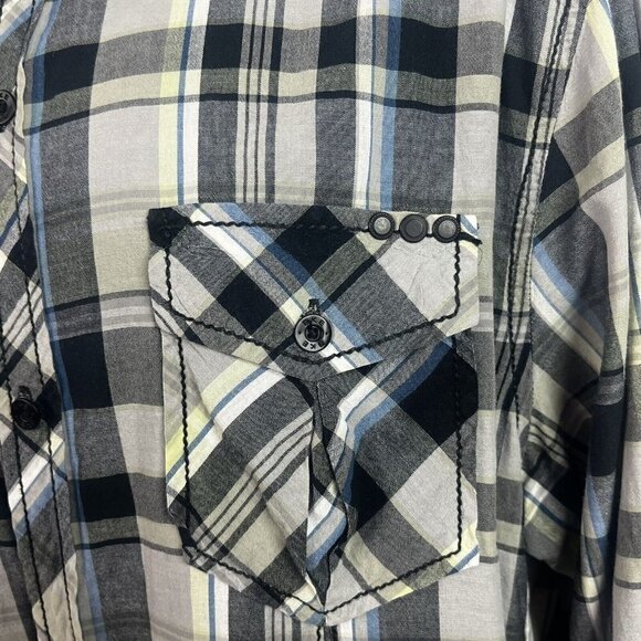BKE Buckle Mens Athletic Fit Shirt Long Sleeve Pockets Plaid XL - Picture 4 of 10